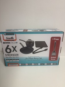 Scoville Expert Neverstick 4+1 Piece Cookware Set 6x Stronger Non-Stick NEW