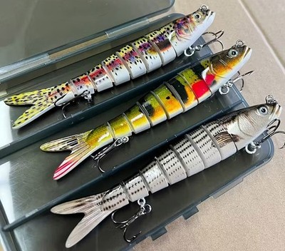   3 Stück Sinking Wobbler - 8-Segment Multi-Joint Swimbait Hard Baits (10 cm /