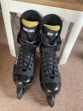 Vintage Bauer FX/3 Inline Skates UK 9 Hard Shell Needs New Wheels & Brake Pad