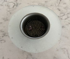 FLOWER FROG  5" diameter Glass Rim with 3" diameter heavy round metal spike