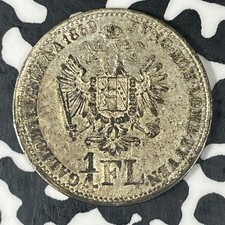 1862 Austria 1/4 Florin Lot#C8702 Silver! Nice!