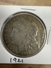 1921 morgan silver dollar, circulated