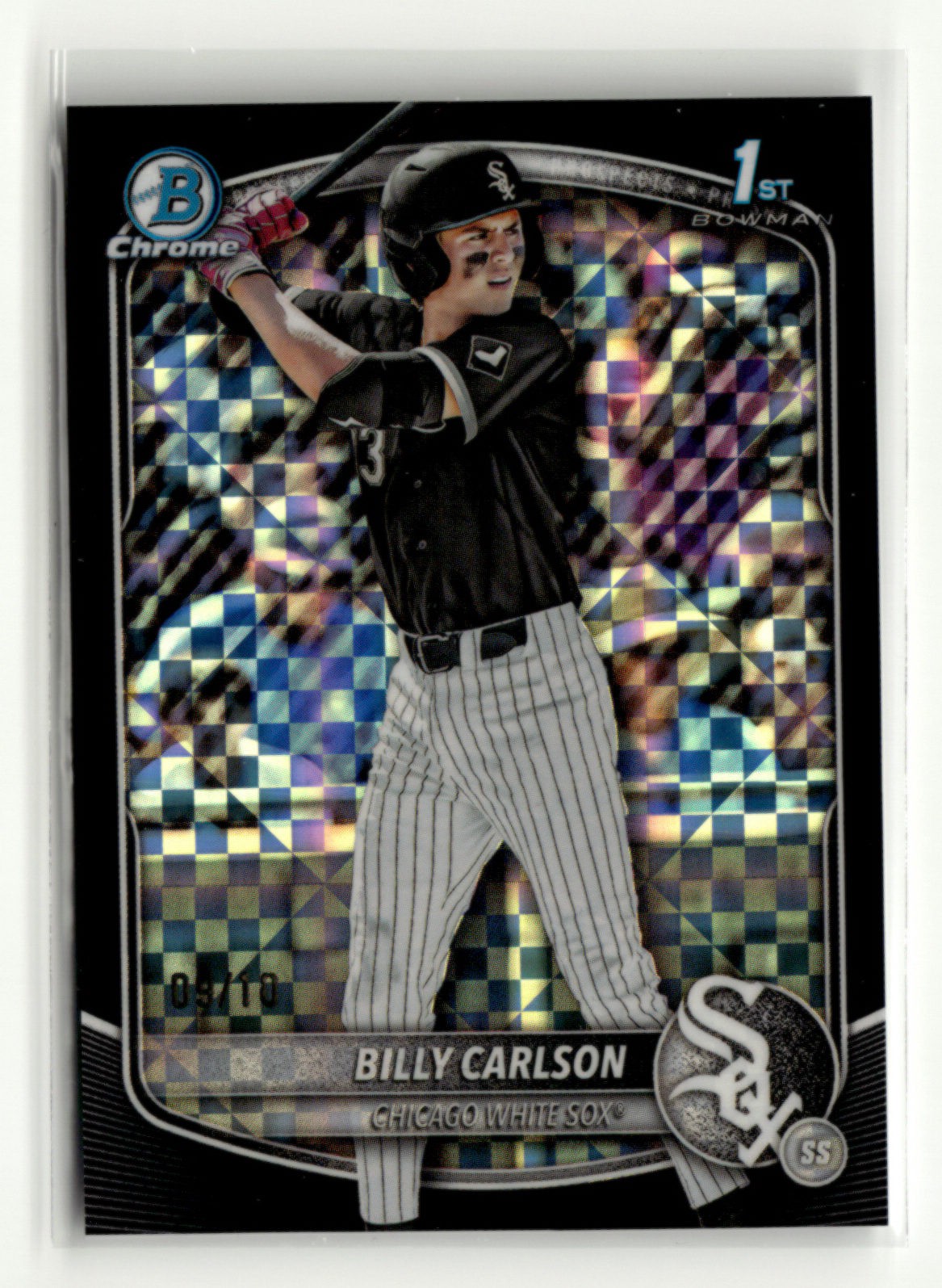 Billy Carlson 2025 Bowman Draft Chrome 1st Black X-Fractor 09/10 Prospects[lfB79