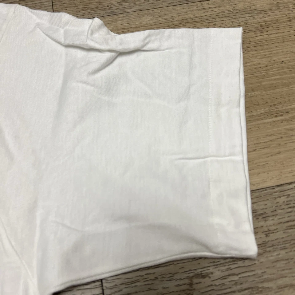 Camisa Polo STAFFORD Para Hombre XL Alta Blanca Camiseta Puntada Única Nueva de Lote Antiguo EE. UU. Foto 3 de 4