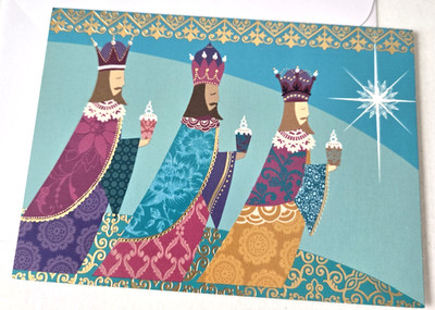 Christmas Card Hallmark Three Wise Men Magi Wishing The Season's Best Gifts