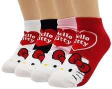 JJMax Women's Hello Kitty Cute Cotton Blend Ankle Socks Set 9, Huggy