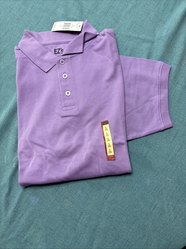 Polo Haggar para hombre nuevo con etiquetas, mangas cortas, talla L, EZ’S Foto 3 de 3
