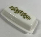Vintage Pyrex Spring Blossom Crazy Daisy Butter Dish with Lid
