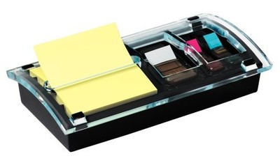 3m DS100 Pop-Up Note & Flag Dispenser Black/Clear 3''x3''
