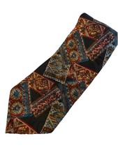 Vintage Geometric Necktie Multicolor Chelsea Row Made In USA Classic Office Wear