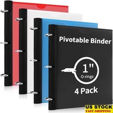 360 Degree Rotatable 3 Ring Binder Soft Fabric Spine Flexible Notebook Organizer