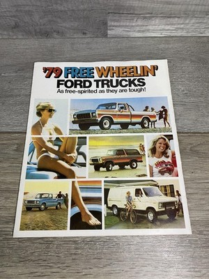 Vintage 1979 Ford Free Wheelin' Trucks Dealer Sales Brochure USA Color Vans