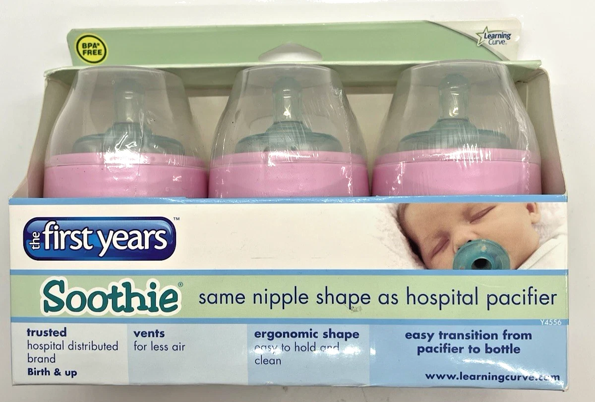 The First Years Soothie Three 5oz. Bottles Vents Ergonomic Shape Birth+ New
Opens in a new window or