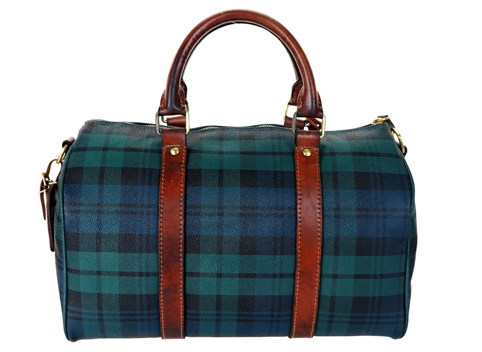 Vintage POLO Ralph Lauren Boston Top Handle Blackwatch Tote Bag Unisex + Extras - Image 3 of 4