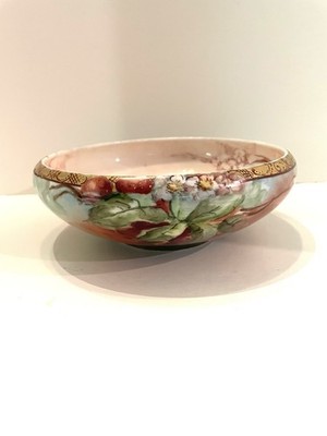 Antique Hand Painted T&V Limoges Bowl Berries