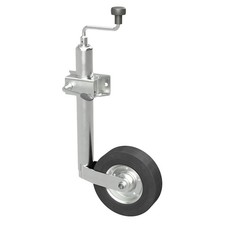 Roue d'appui avec pince roue avant remorque 150 kg Ø 48 mm tube extérieur