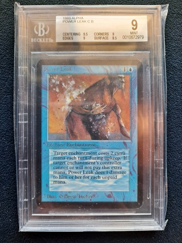 Power Leak Magic The Gathering MTG Alpha BGS Beckett graded 9 MINT