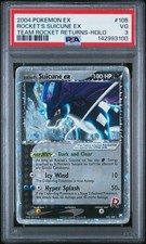 2004 POKEMON EX ROCKET’S SUICUNE EX TEAM ROCKET RETURNS HOLO #105 PSA 3 VG on eBay