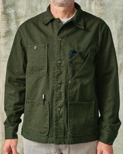 Tellason Coverall Jacket - Garment Dyed Green - Free Shippping