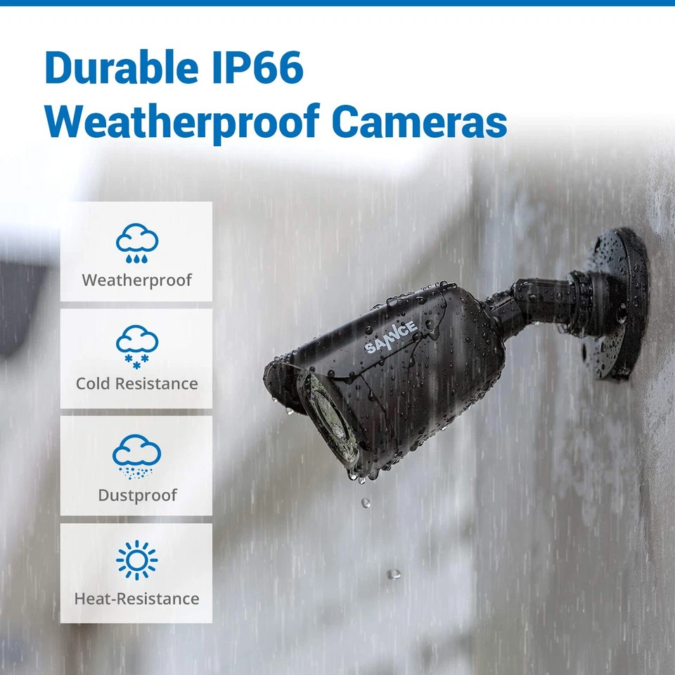 Sistema de cámara CCTV exterior de 8 canales 1080P, 4 piezas 1080P resistente a la intemperie para el hogar Foto 4 de 4