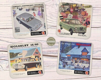 WOLSELEY Cars - Set Retro Style Untersetzer