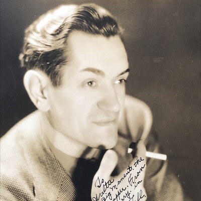 eddy's tobacco 1940s Eddy Curry Signed Theatre Stage Actor Publicity Photo 8x10