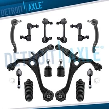 14pc Front Lower Control Arm Ball Joints Tie Rods Sway Bars for 2007 Acura TL