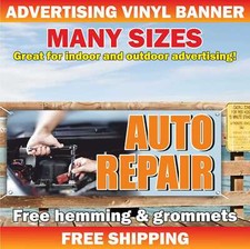 AUTO REPAIR Advertising Banner Vinyl Mesh Sign service mechanic check diagnostic