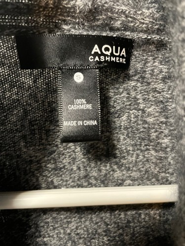 Aqua Cashmere Draped Open Front Cardigan Dark Gray Women's Size S long sleeve - Picture 3 of 9