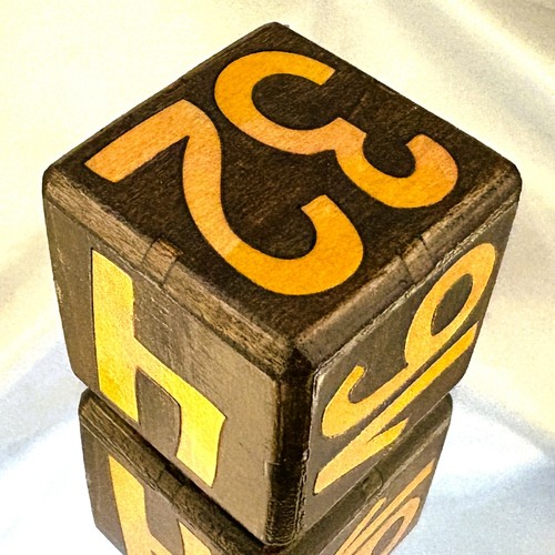 Arco Ambra - Tesoro Geometrico Mistico - Backgammon Cubo Doppio 36mm - Foto 9 di 9