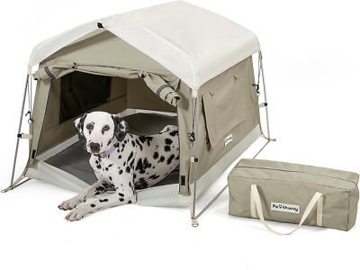 Large Portable Dog & Cat Tent Weatherproof Aluminum Poles Breathable Fabric NIB