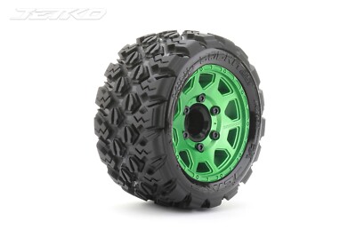 Jetko 1/10 ST 2.8 EX-King Cobra Tires Mounted on Green Claw Rims, B3