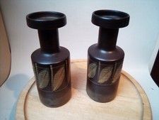 Honiton Pottery  2 Vases  Leaves design 18.5 cm