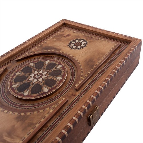 Backgammon Genius hecho a mano | Madera + nácar | Regalo de lujo 20,5"🎁 - Imagen 5 de 16