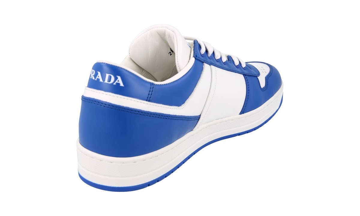 PRADA / ローカットスニーカー/UK6.5/WHT/2ee364 PRADA Leather DOWNTOWN Sneakers - 2EE364 - Blue White - NEW | eBay