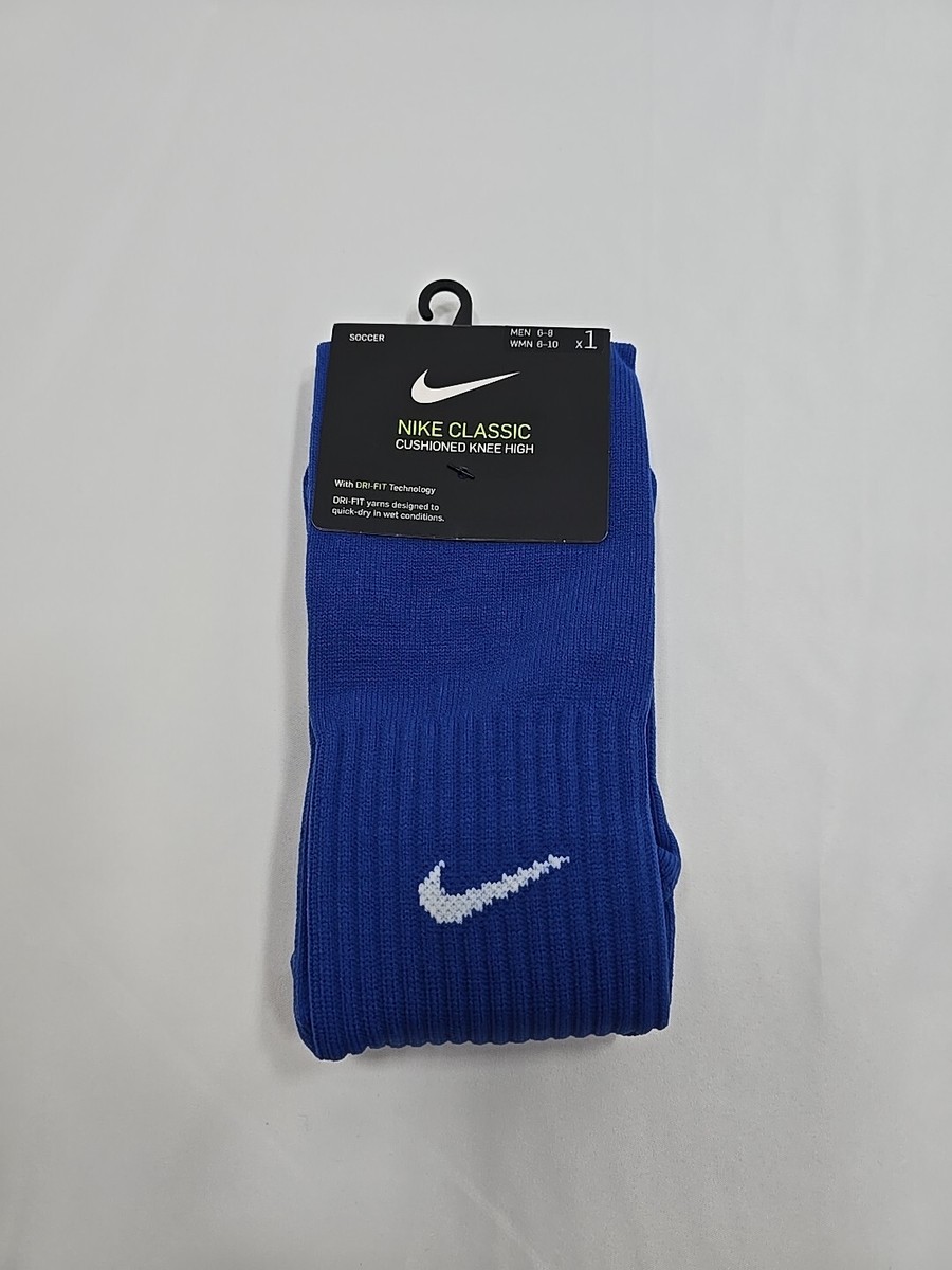New Nike DRI-FIT Cushioned Knee High Soccer Socks Size M (6-8 M/6