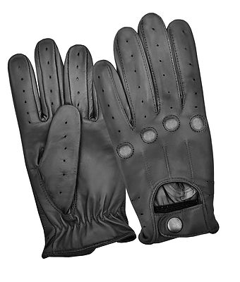 Trachtenhandschuhe weiches Schafnappaleder Knopfleiste Retro Fahrverband 