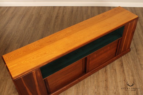 Robert Whitley Custom Studio Walnut Double-Side Bookcase Cabinet - Picture 6 of 12