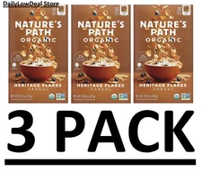 Nature's Path, Organic Heritage Flakes Cereal, 13.25 oz (Pack of 3)