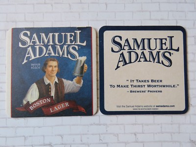 Bier Coaster-Samuel Adams '' Takes Bier um Es Durst Worthwhile '' Brewers Proberb