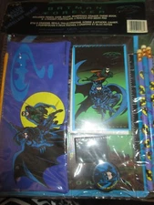NIP Vintage 11-Piece BATMAN & Robin FOREVER Package of SCHOOL SUPPLIES - 1995