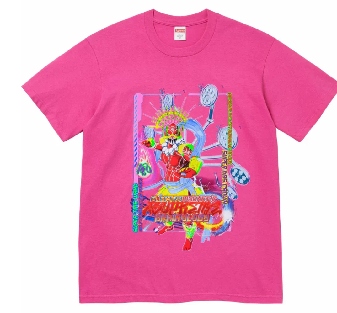 T shirt à manches courtes électromagnétique SUPREME en fuchsia T shirt SS24 taille XL