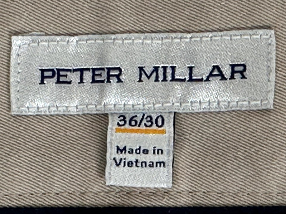 Peter Millar Men's Beige Polyester Chino Pants 36 inseam 28 eBay