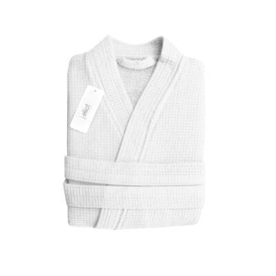 NNEDSZ Home Camila Cotton Waffle Bath Robe Cloud UK