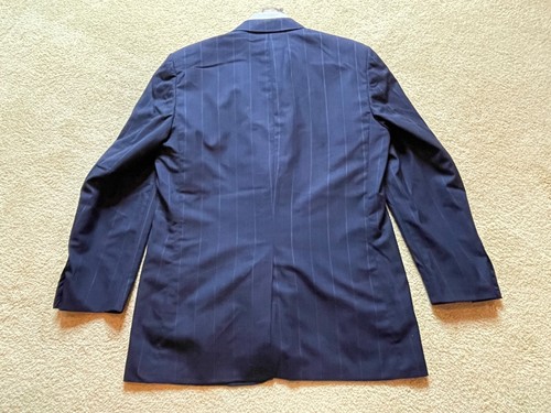 Vintage 60s 70s Hickey Freeman Wool Pinstripe Sport Coat Blazer Suit Jacket 44L - Picture 8 of 8