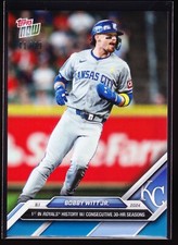 Bobby Witt Jr Royals ties Danny Tartabull 30 HR 2024 Topps Now #634 Blue 41/49