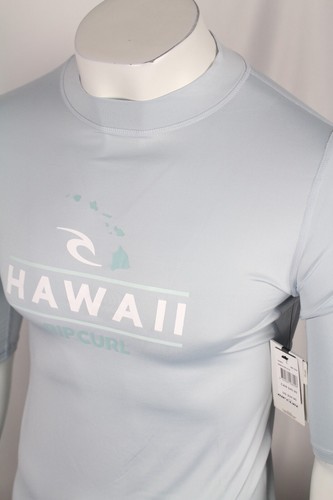 Protector contra erupciones Rip Curl Hawaii manga corta ajuste de rendimiento azul yuca UPF 50+ - Imagen 3 de 3