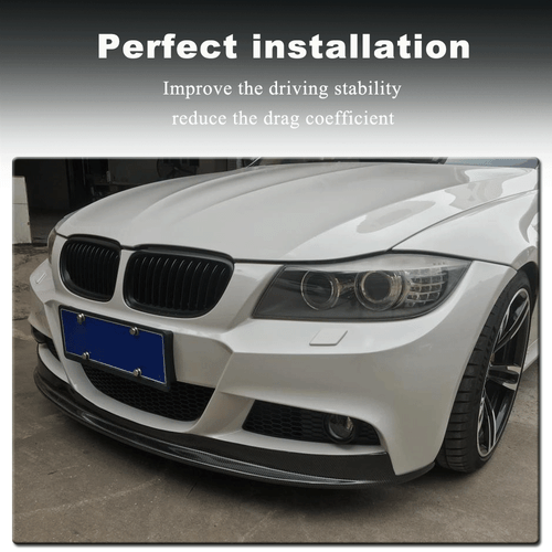 For BMW E90 E92 E93 M3 05-11 REAL Carbon Front Bumper Chin Lip Spoiler Splitter - Picture 6 of 12