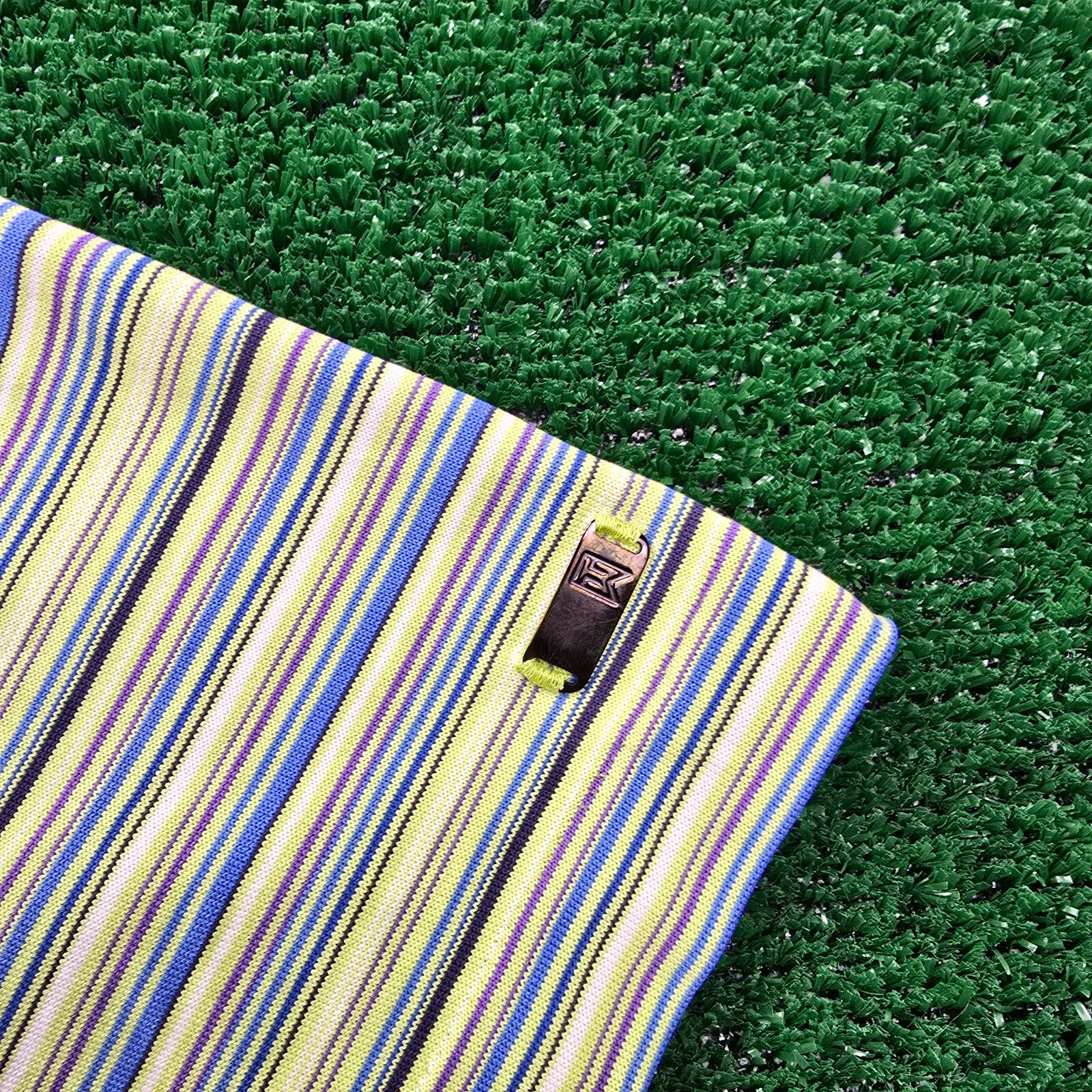 Nike Tiger Woods Polo Shirt Mens XL Green Striped Short Sleeve Golf Preppy thumbnail 3