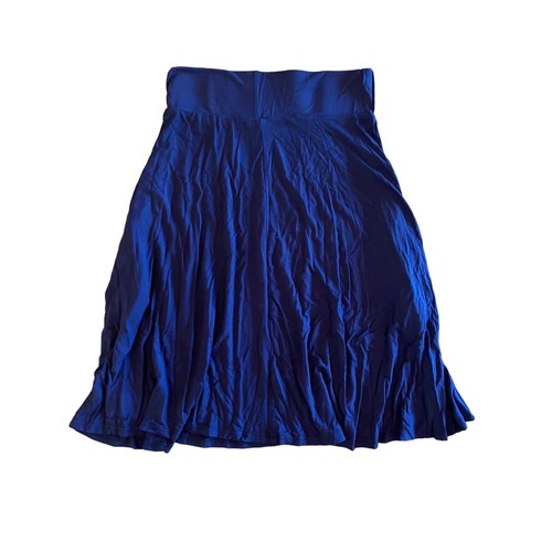 Women's Navy Elastic Waist knee length flowy skirt. Size Small. Summer/work. - 第 3/6 張圖片